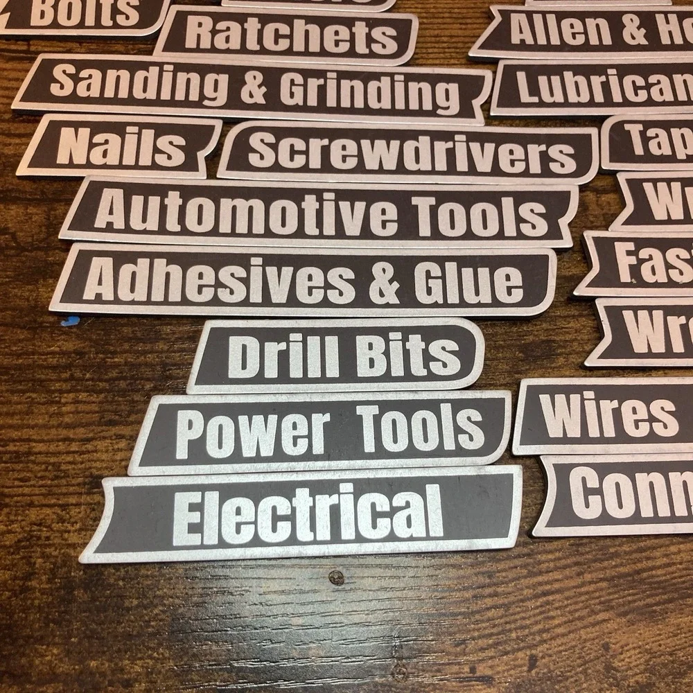 Tool Box Organization Magnetic Labels Chest Organizer‎ 26 Count